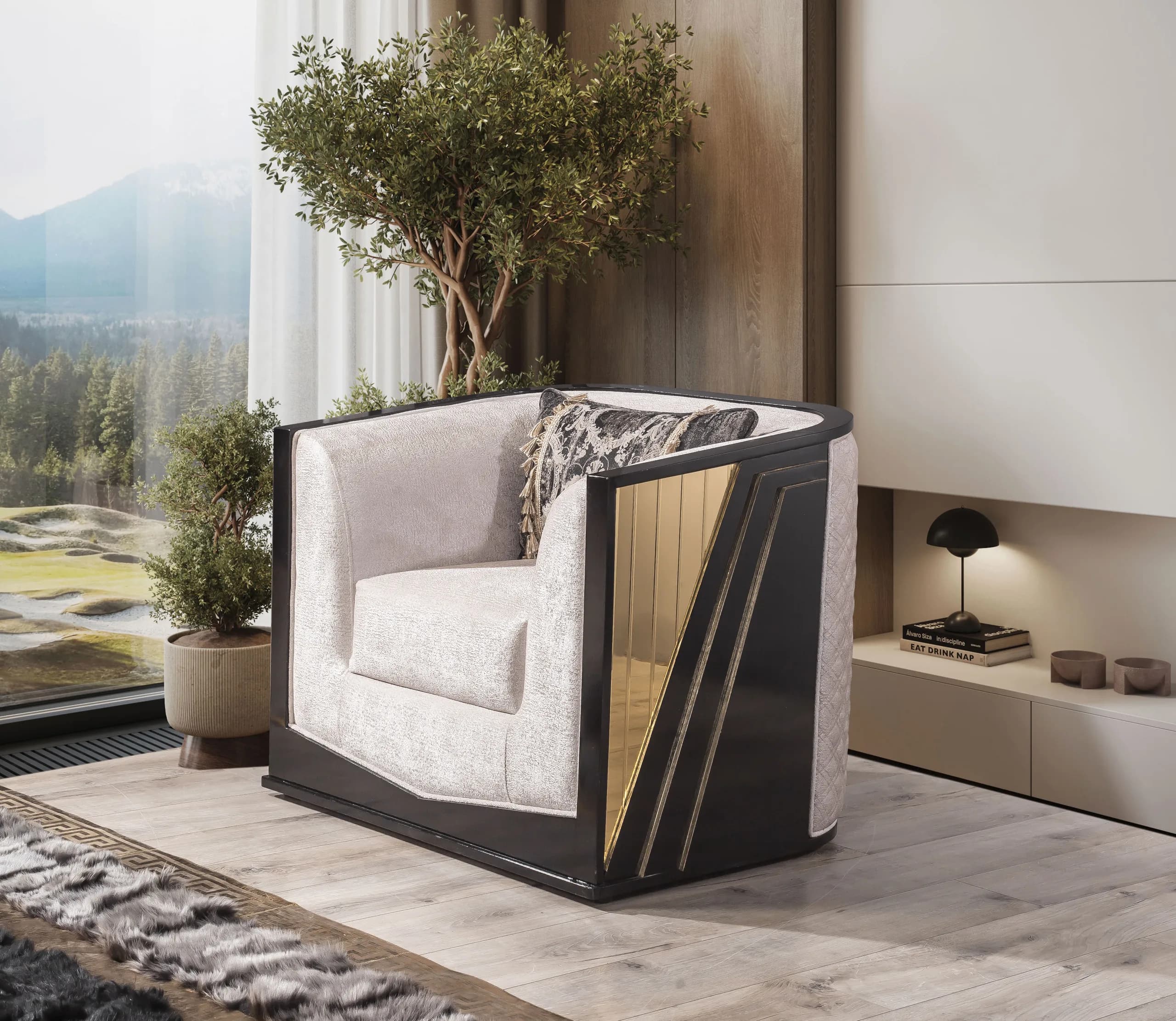 Angel suite arranged in an interior