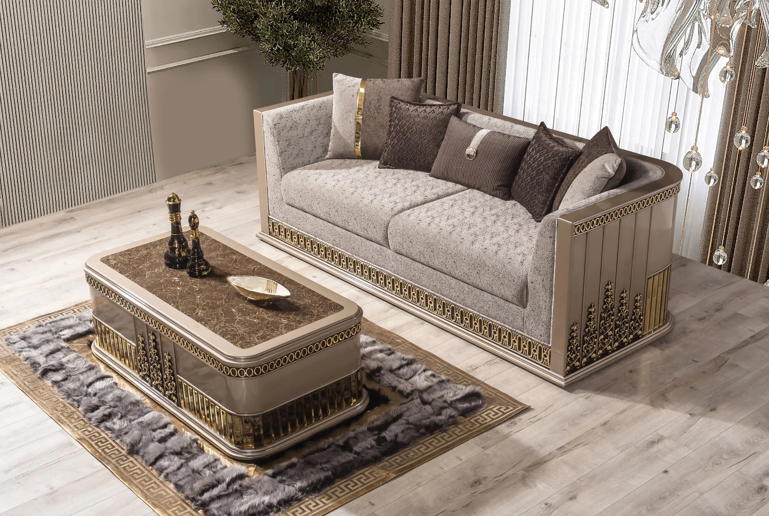 Gucci suite arranged in an interior
